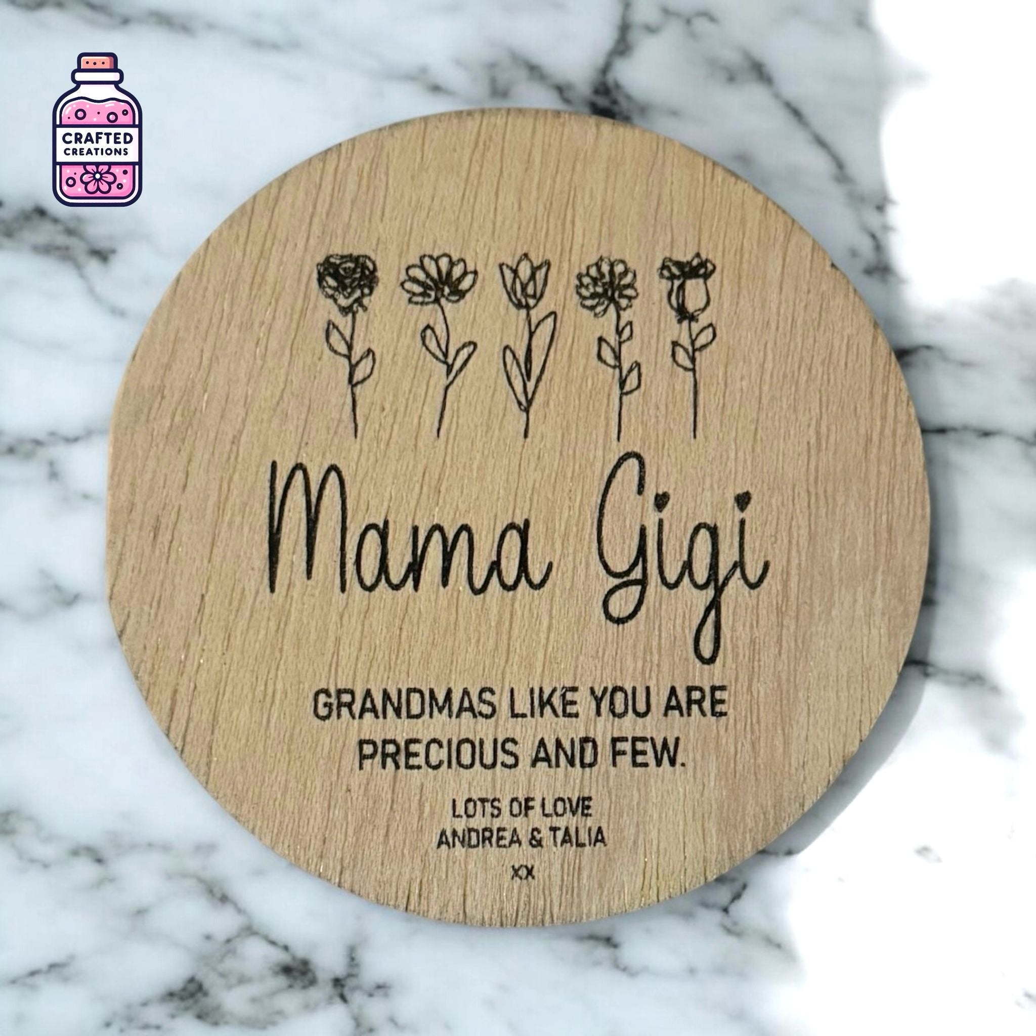 Best Grandma Wooden Disc