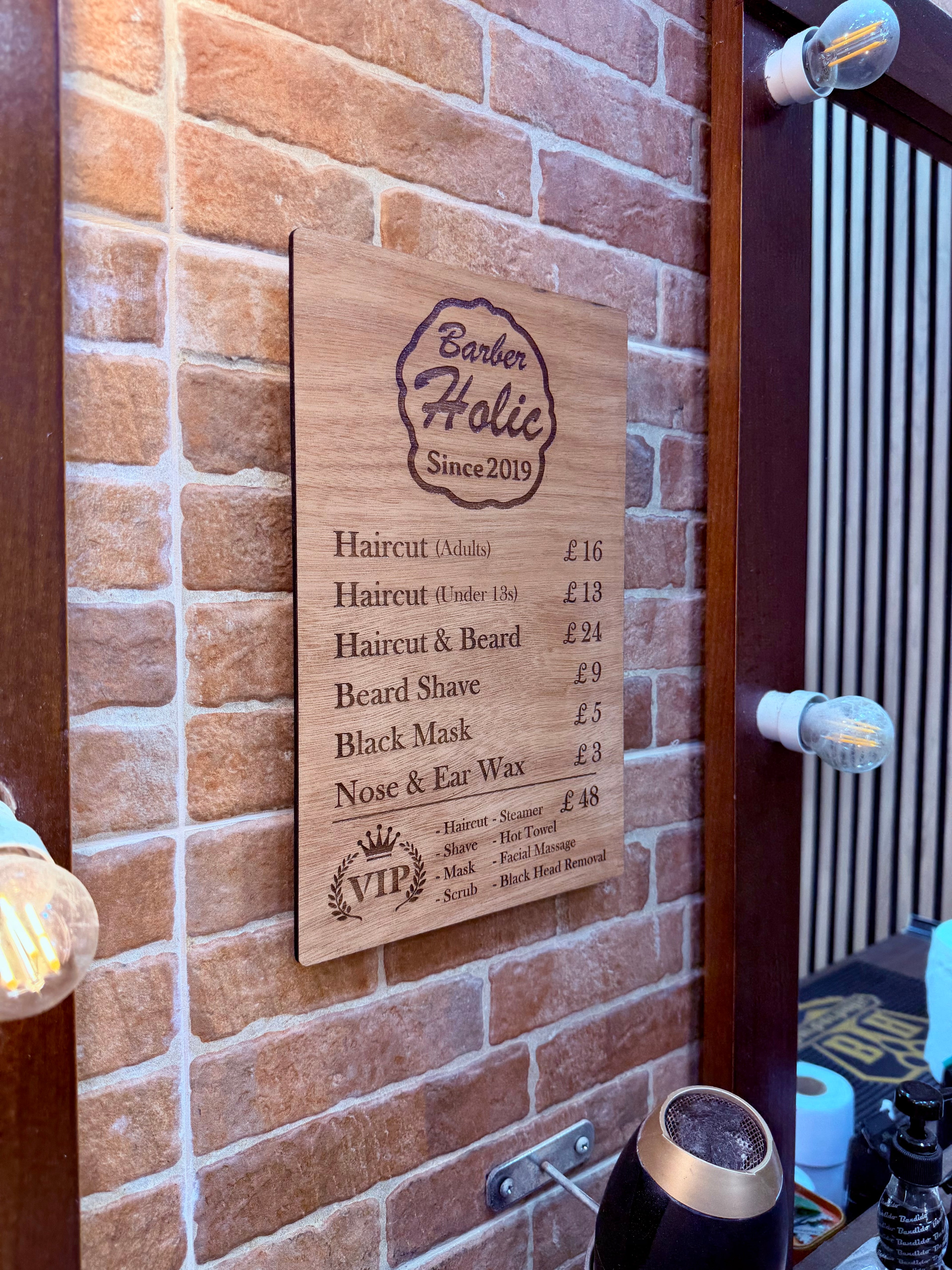 Custom Price List Sign
