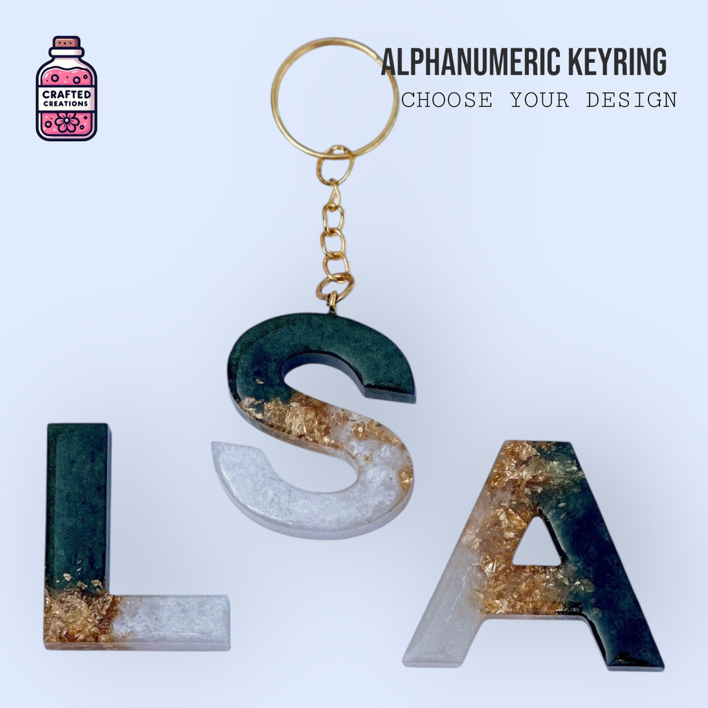 Floral Keyring A-Z/0-9