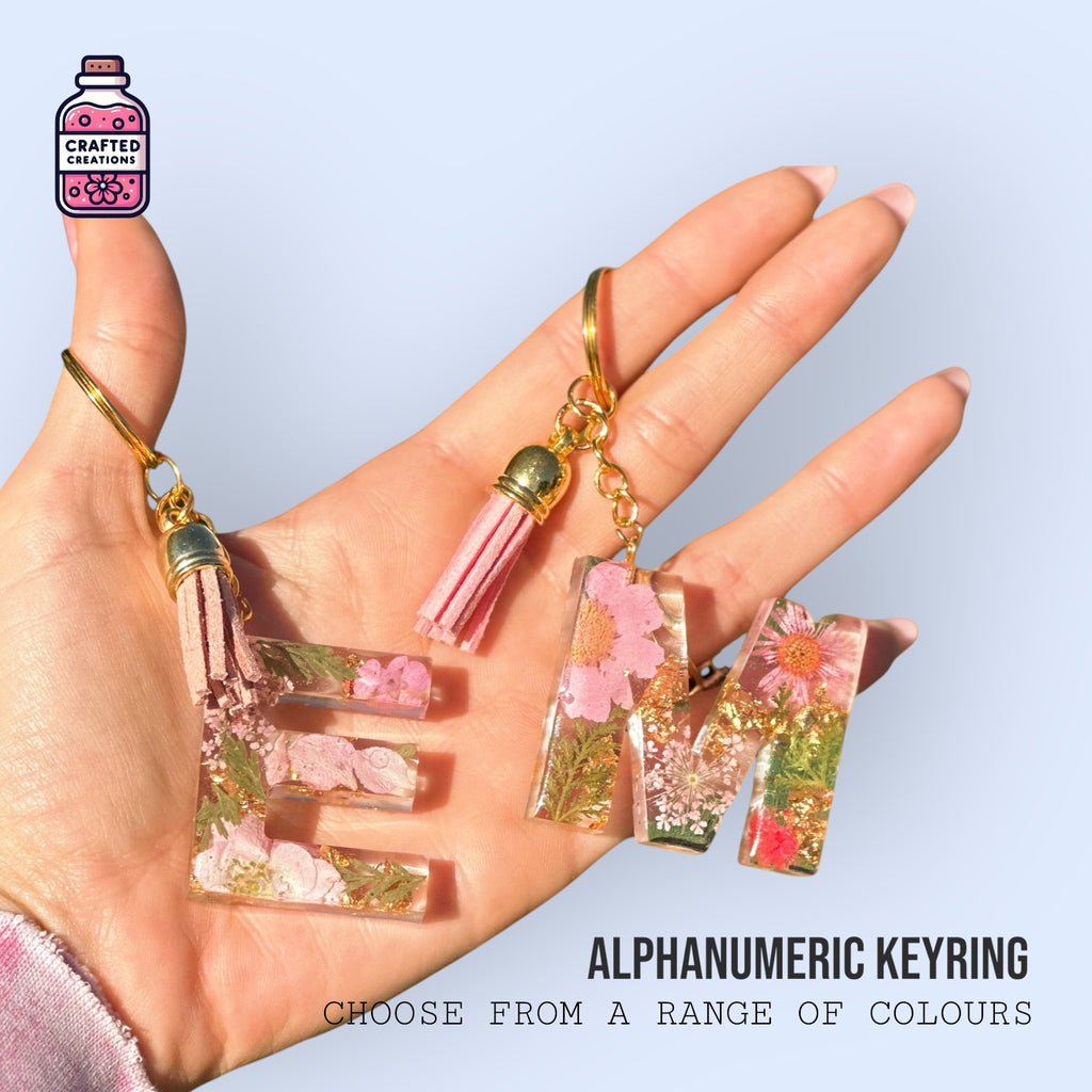 Floral Keyring A-Z/0-9