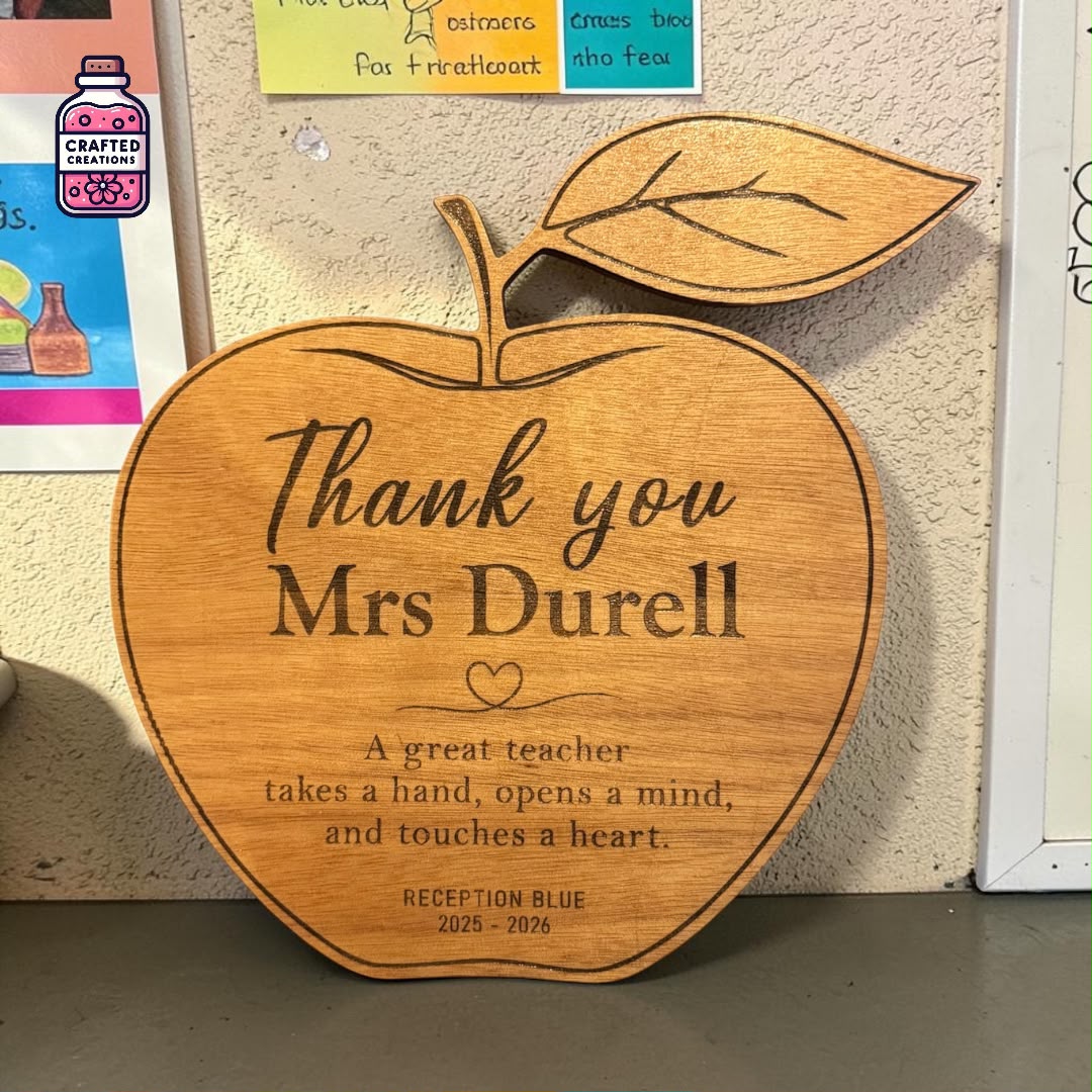 Personalised Teacher Appreciation Plaque