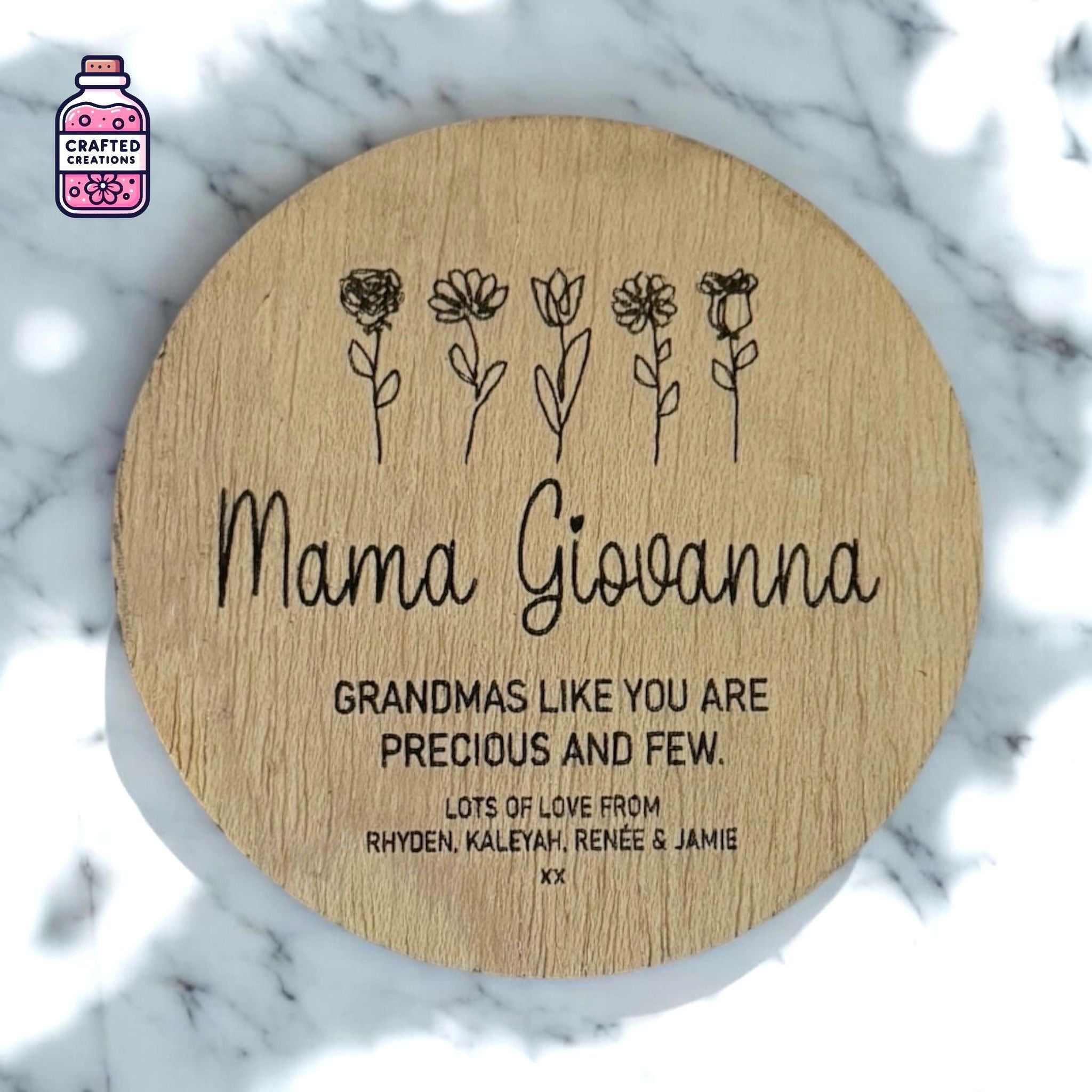 Best Grandma Wooden Disc