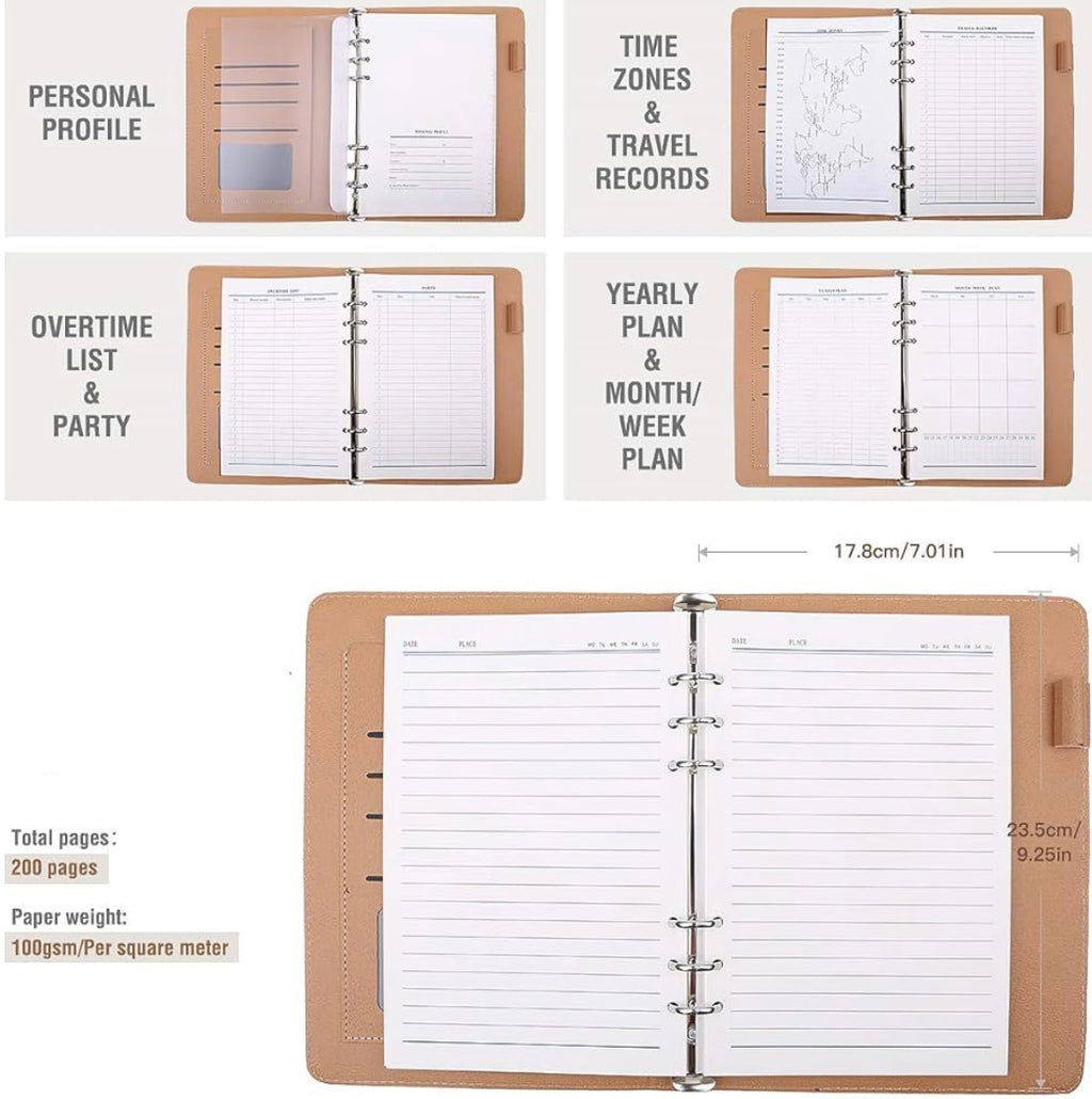 A5 Leather Filofax Binder